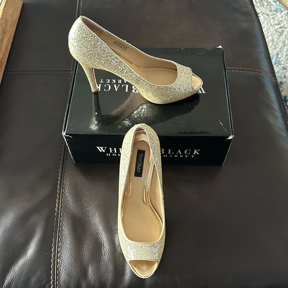 Dressy gold heels